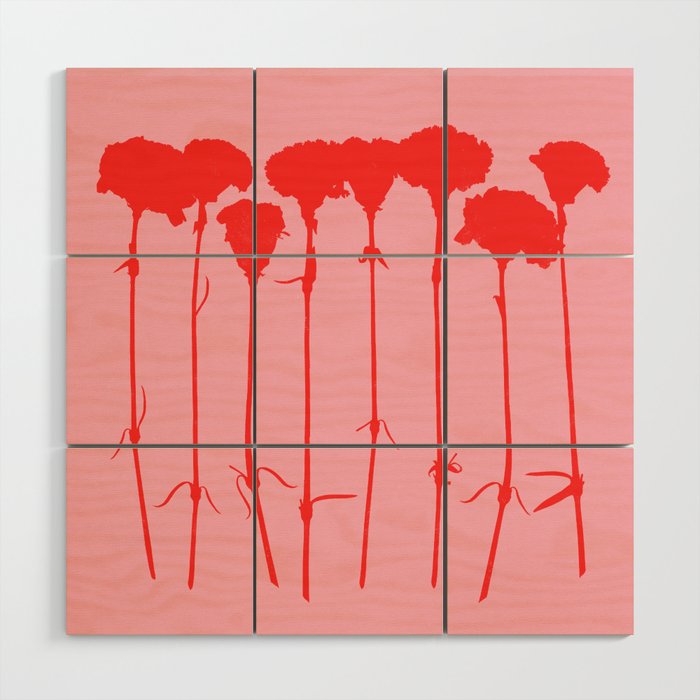 carnations 3 Wood Wall Art Gallery Image 1