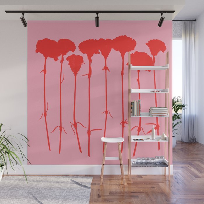 carnations 3 Wall Mural Gallery Image 1