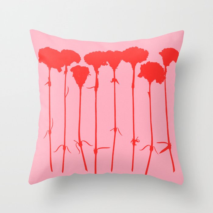 carnations 3 Throw Pillow Gallery Image 6