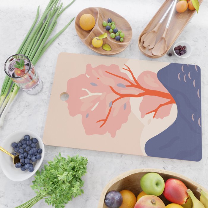 Cherry tree nature landscape art Cutting Board Gallery Image 2