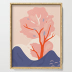 Cherry tree nature landscape art Serving Tray Gallery Image 1