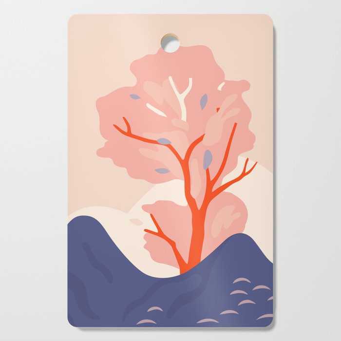 Cherry tree nature landscape art Cutting Board Gallery Image 1