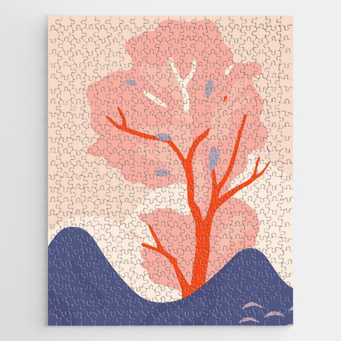 Cherry tree nature landscape art Jigsaw Puzzle Gallery Image 1