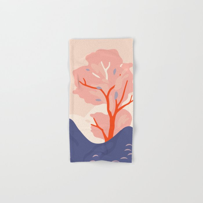 Cherry tree nature landscape art Bath Towel Gallery Image 1
