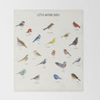 little nature birds Throw Blanket Gallery Image 2