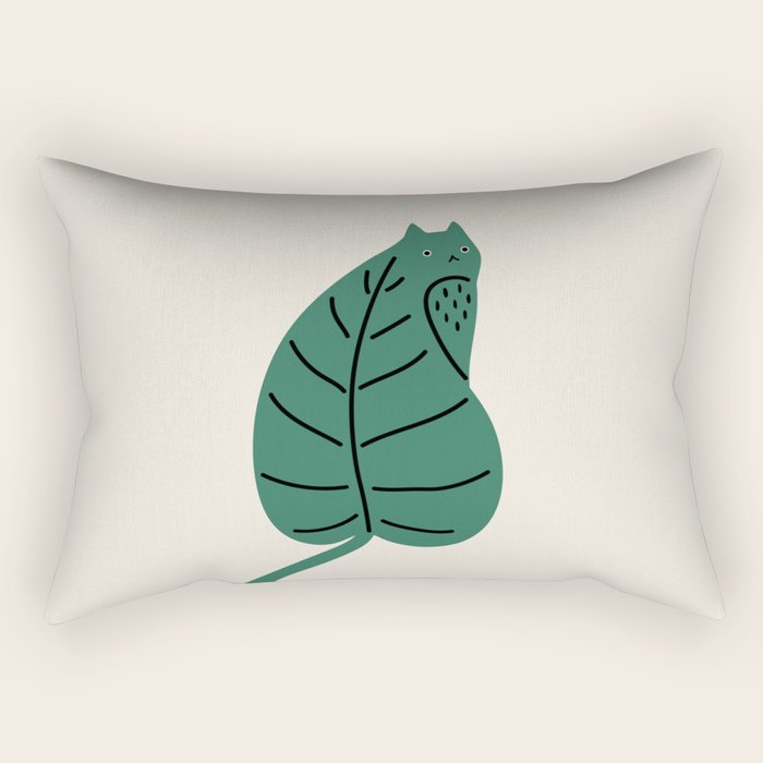 Cat and Plant 27 Rectangular Pillow Gallery Image 2