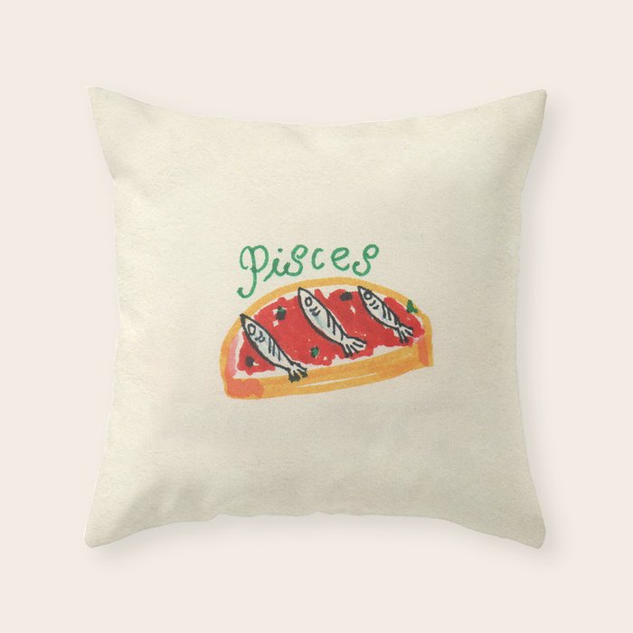 pisces tomato Throw Pillow Gallery Image 6