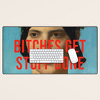 Bitches Get Stuff Done / AOC / Funny Feminist Motivational Quote Desk Mat Gallery Image 1