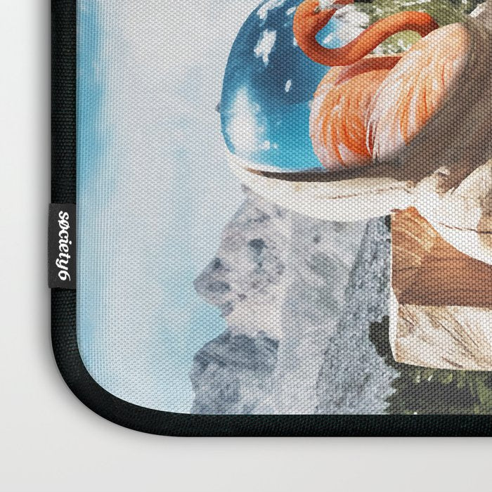 Alternate Reality, Surrealism Digital Photography, Space Flamingo Astronaut Collage Laptop Sleeve Gallery Image 3