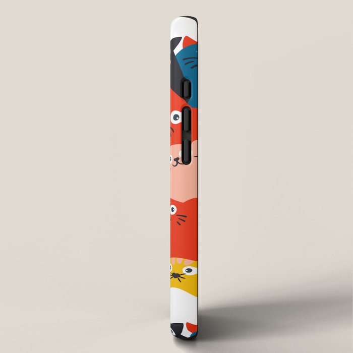Silly Cats Crowd Pattern iPhone Case Gallery Image 2