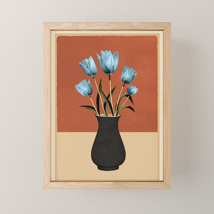 Tulips In Vase 3 Mini Art Print Gallery Image 1