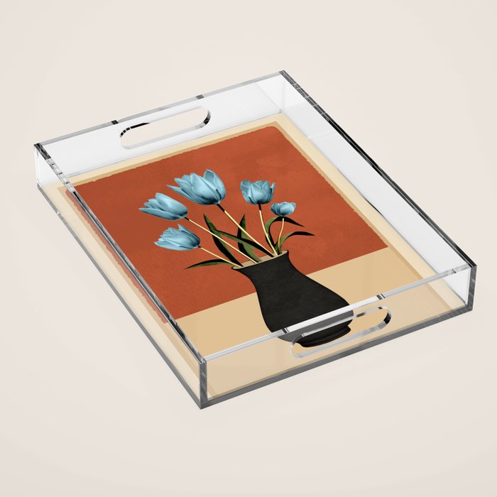 Tulips In Vase 3 Acrylic Tray Gallery Image 1
