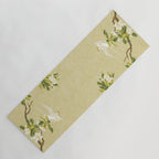 Pear blossoms and white swallow Type A: Minhwa-Korean traditional/folk art Yoga Mat Gallery Image 1