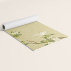 Pear blossoms and white swallow Type A: Minhwa-Korean traditional/folk art Yoga Mat Gallery Image 2