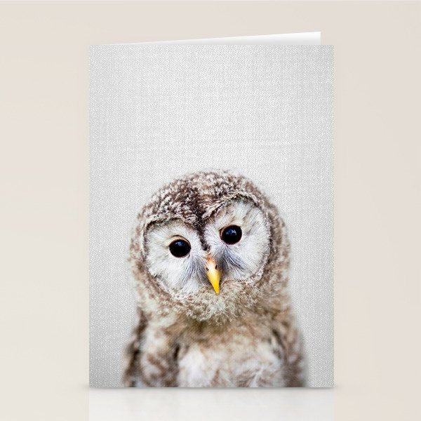 Baby Owl - Colorful Stationery Card Gallery Image 1