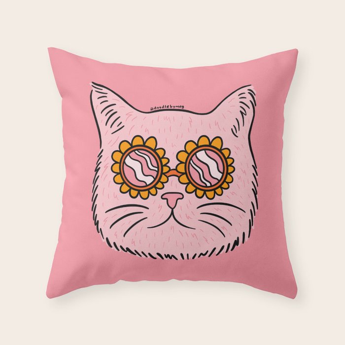 Groovy Cat Throw Pillow Gallery Image 6