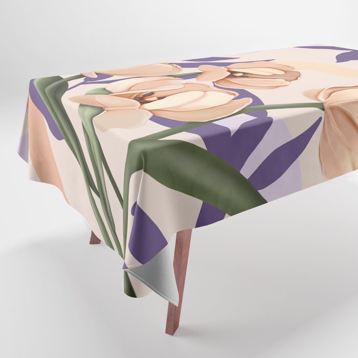 Large pink flowers MP3 Tablecloth Gallery Image 1