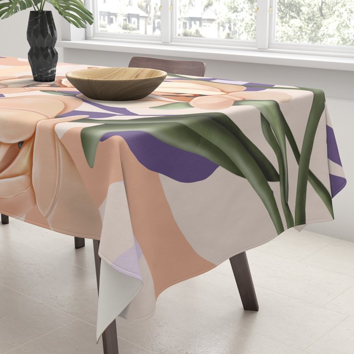 Large pink flowers MP3 Tablecloth Gallery Image 3