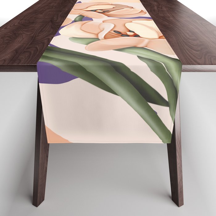 Large pink flowers MP3 Table Runner Gallery Image 1