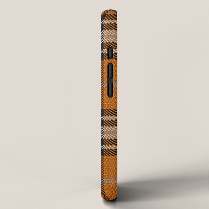Vintage Orange Black Tartan Plaid Scottish Pattern iPhone Case Gallery Image 2