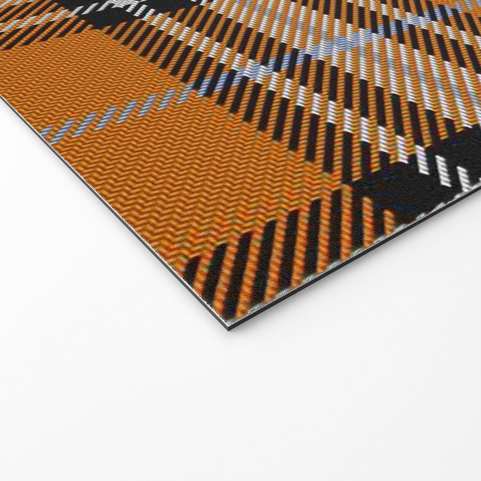 Vintage Orange Black Tartan Plaid Scottish Pattern Welcome Mat Gallery Image 2