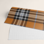 Vintage Orange Black Tartan Plaid Scottish Pattern Wrapping Paper Gallery Image 2
