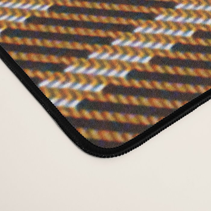 Vintage Orange Black Tartan Plaid Scottish Pattern Desk Mat Gallery Image 4