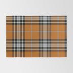 Vintage Orange Black Tartan Plaid Scottish Pattern Rug Gallery Image 2