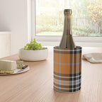 Vintage Orange Black Tartan Plaid Scottish Pattern Wine Chiller Gallery Image 4