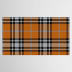Vintage Orange Black Tartan Plaid Scottish Pattern Tablecloth Gallery Image 2