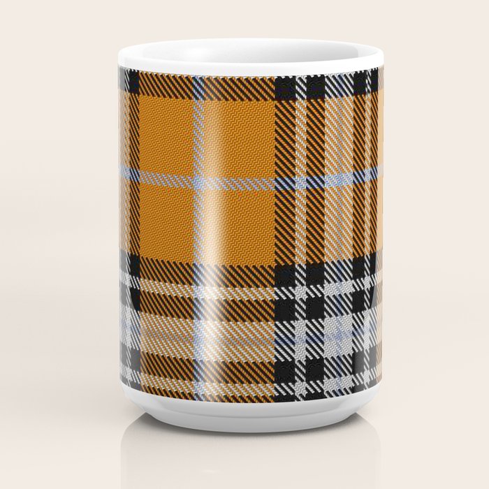 Vintage Orange Black Tartan Plaid Scottish Pattern Coffee Mug Gallery Image 4