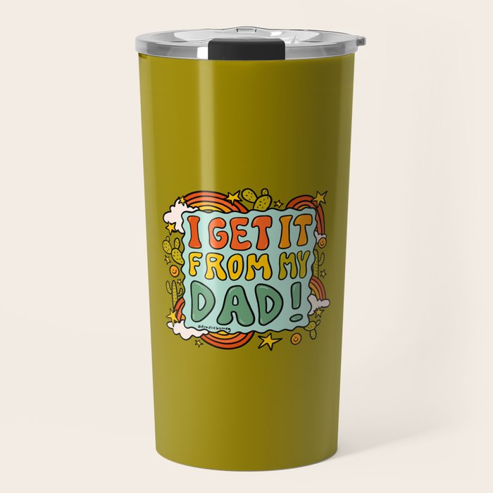I Get It From My Dad Travel Mug Gallery Image 1
