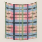 Pastel Tartan Delight Wall Tapestry Gallery Image 4