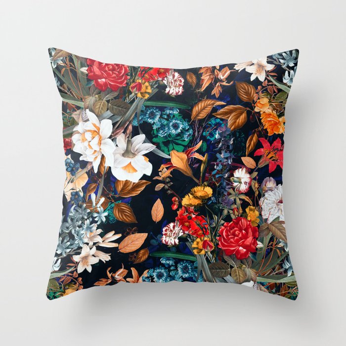 EXOTIC GARDEN - NIGHT XXII Throw Pillow Gallery Image 1
