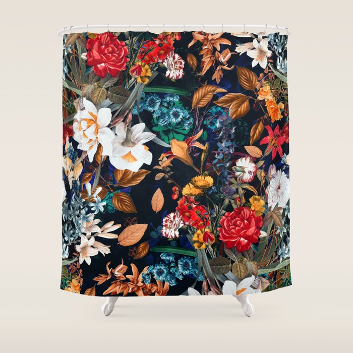 EXOTIC GARDEN - NIGHT XXII Shower Curtain Gallery Image 1