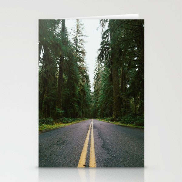Pacific Northwest Rainforest Drive Stationery Card Gallery Image 2