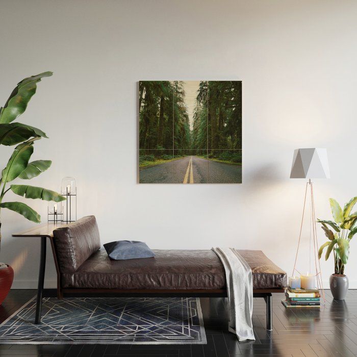 Pacific Northwest Rainforest Drive Wood Wall Art Gallery Image 2