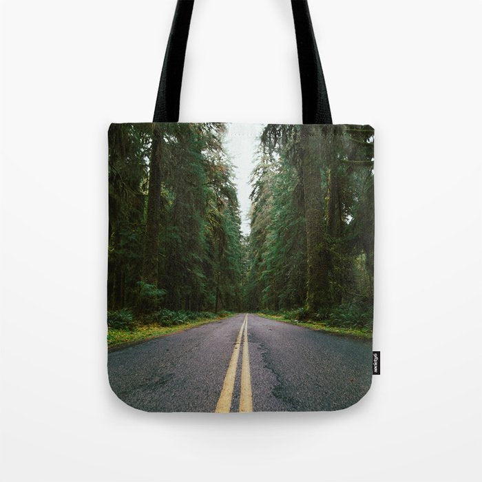 Pacific Northwest Rainforest Drive Tote Bag Gallery Image 1