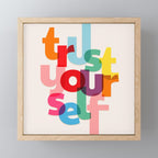 Trust Yourself Typography Mini Art Print Gallery Image 1
