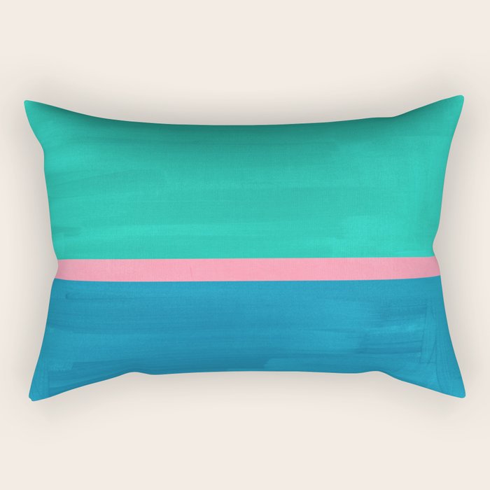 Teal Embrace Rectangular Pillow Gallery Image 2