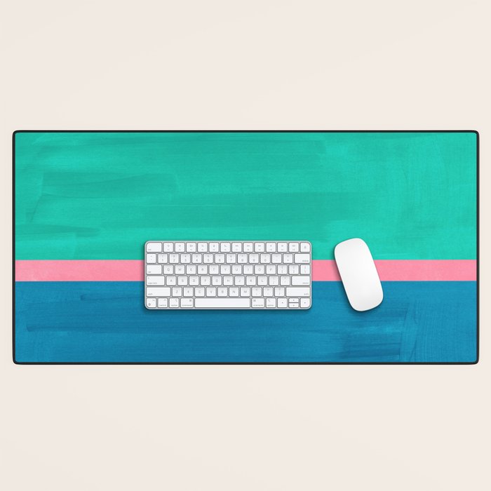 Teal Embrace Desk Mat Gallery Image 1