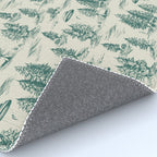 Teal Alien Abduction Toile De Jouy Pattern Rug Gallery Image 4