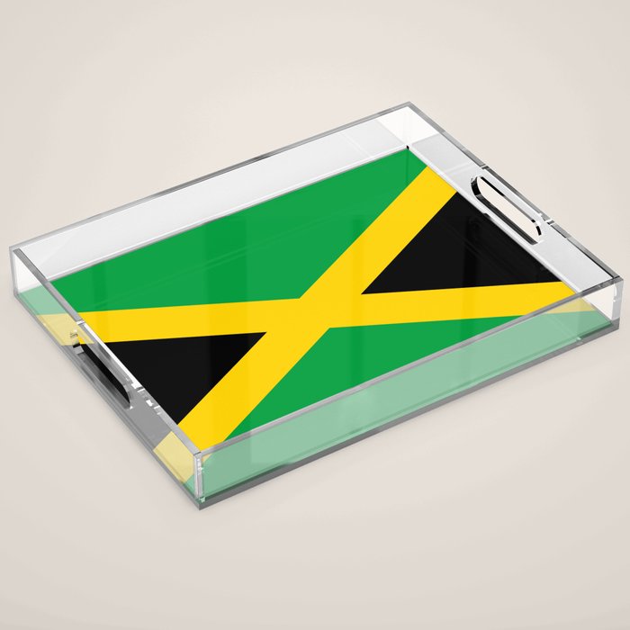 Jamaican Flag Acrylic Tray Gallery Image 1