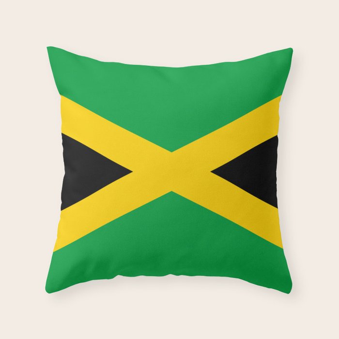 Jamaican Flag Throw Pillow Gallery Image 1
