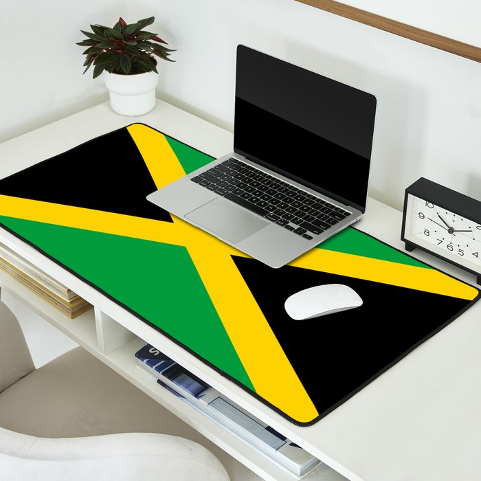 Jamaican Flag Desk Mat Gallery Image 2