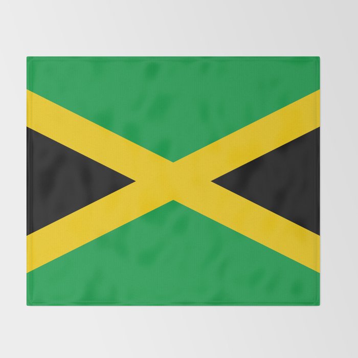 Jamaican Flag Throw Blanket Gallery Image 2