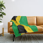 Jamaican Flag Throw Blanket Gallery Image 1