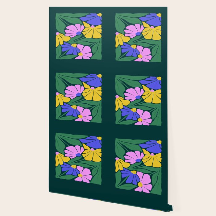 Midnight Summer: Matisse Foliage | Flower Market 001 Wallpaper Gallery Image 2