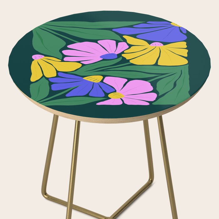 Midnight Summer: Matisse Foliage | Flower Market 001 Side Table Gallery Image 2