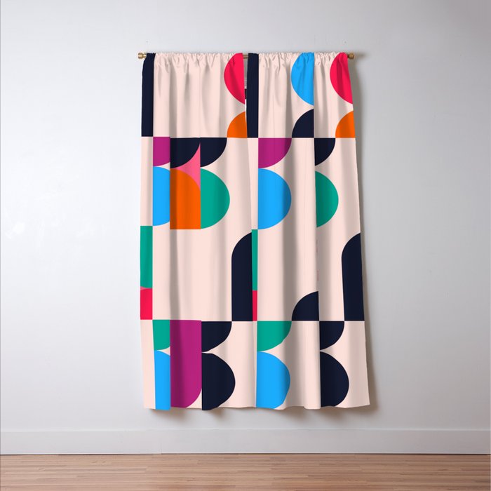 Geometric Shapes 197 Window Curtain Gallery Image 3